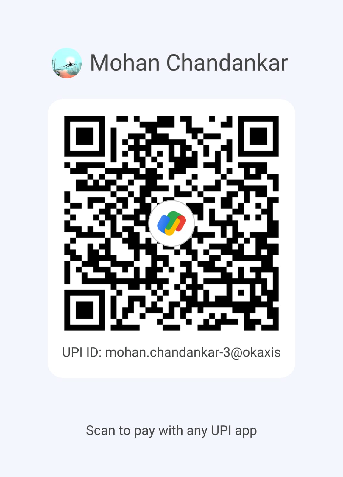 UPI QR code for CC Service payment